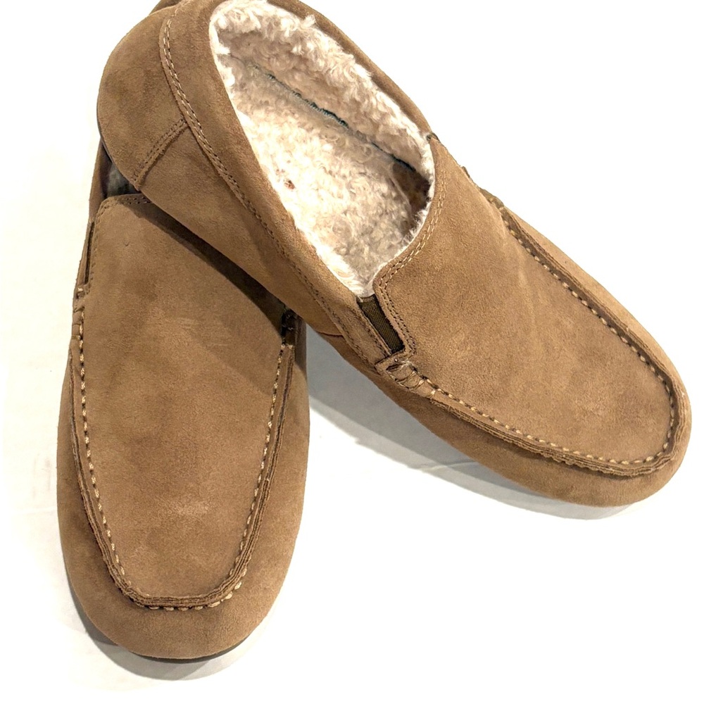 VINCE Men’s Tan Loafers NEW Suede Faux Fur 10 - Picture 4 of 6